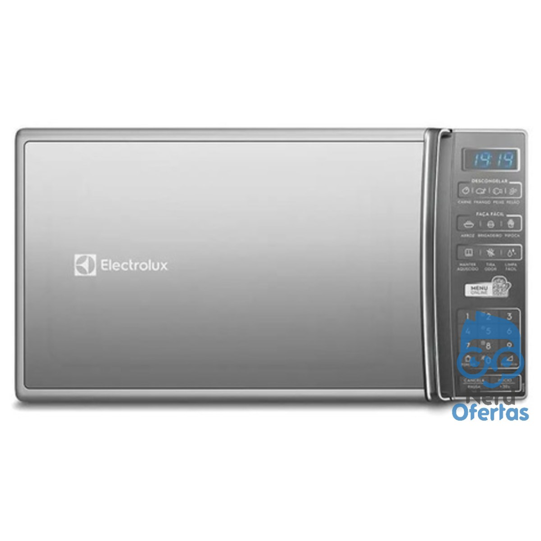 Micro-ondas de Bancada Electrolux Prata 27L com 55 receitas pré-programadas no Menu Online MS37R