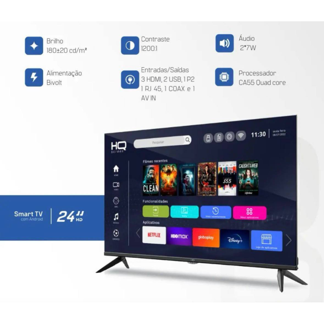 Smart Tv De 24  Hq Hqstv24np Com Tela Led Hd - Viva