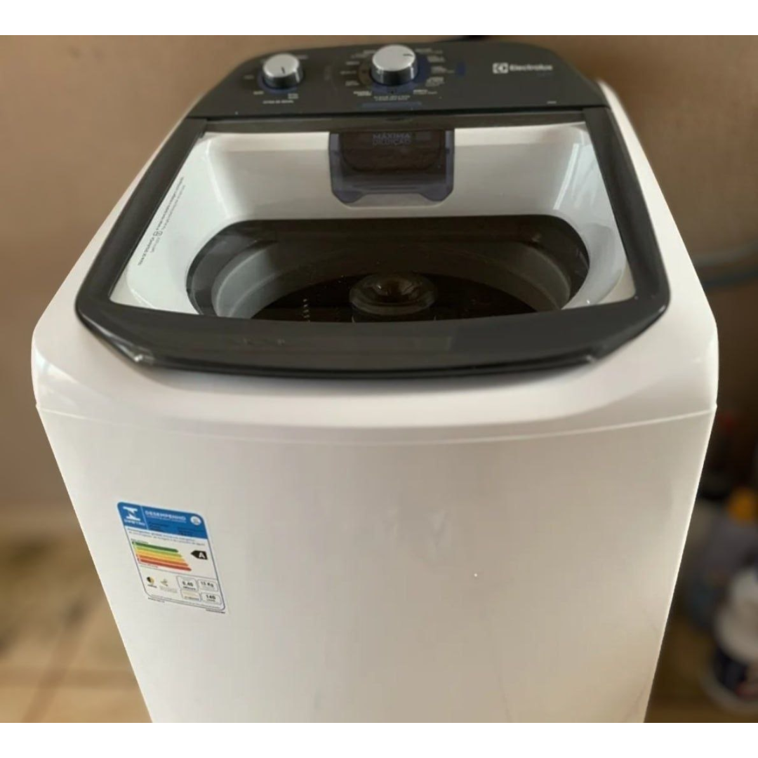 Máquina De Lavar Electrolux Efficient 13kg Auto Cesto Inox Branco