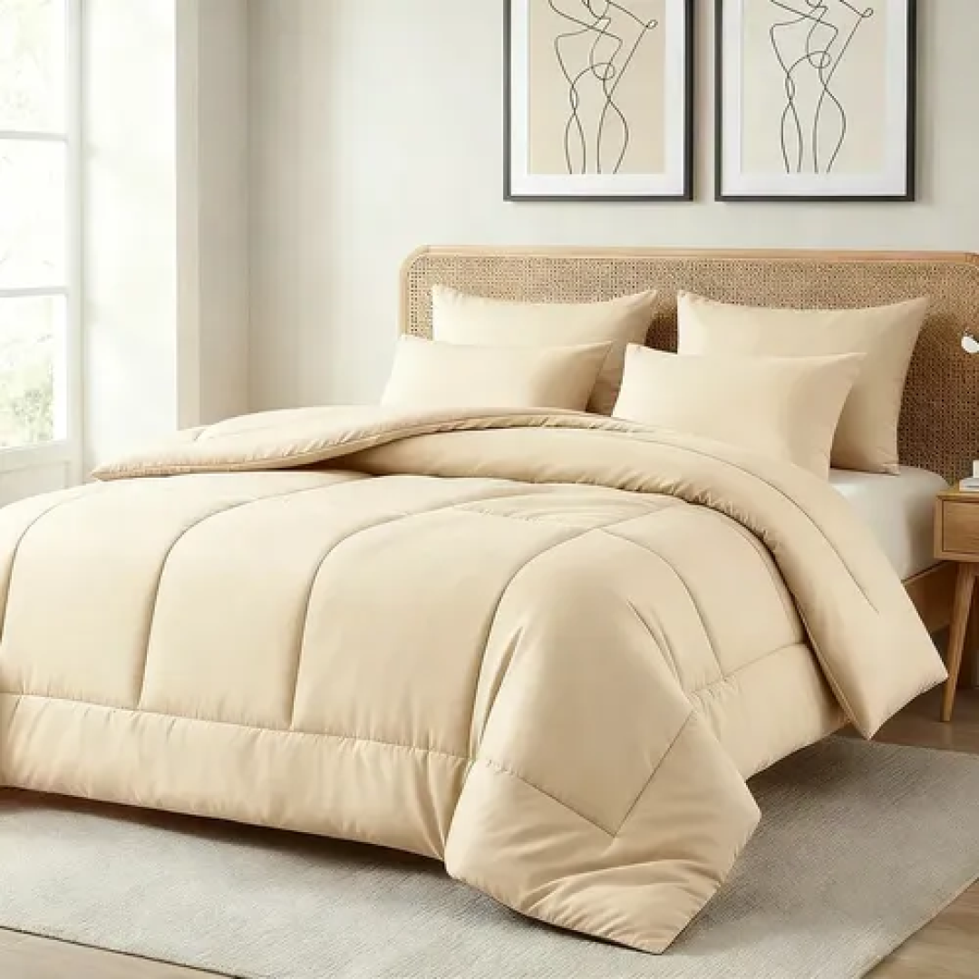 Jogo de Cama Queen 6 Peças com Edredom Dupla Face Casa Dona