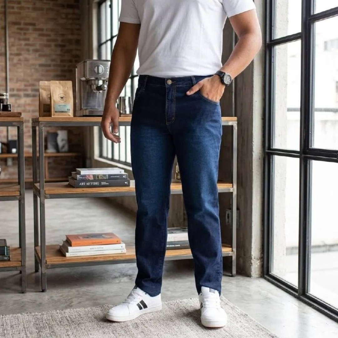Calça Jeans Masculina Com Lycra.
