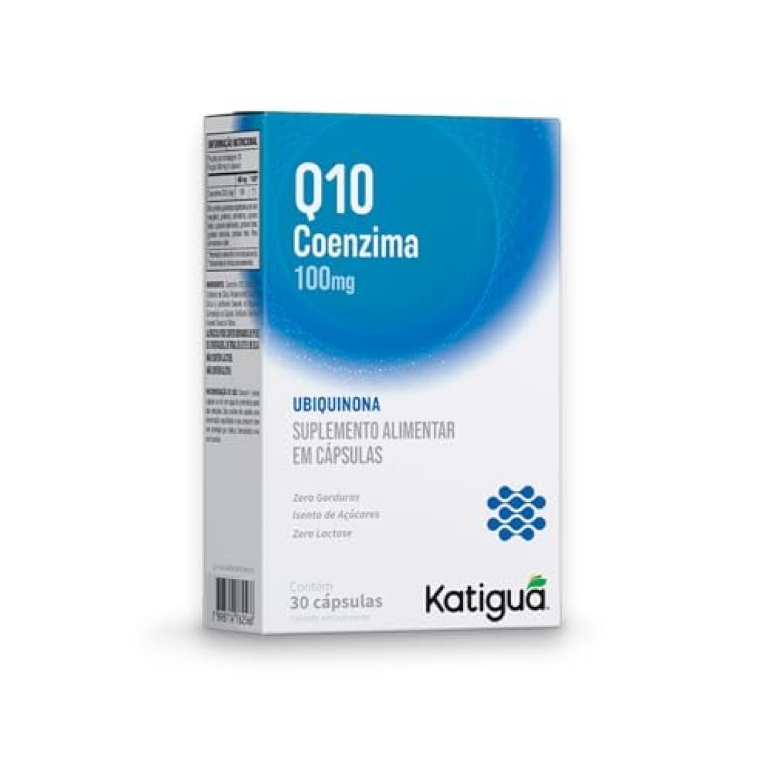 Katiguá, Coenzima Q10, Sem sabor, Vegan products, 30 Cápsulas rígidas 30 doses, Azul