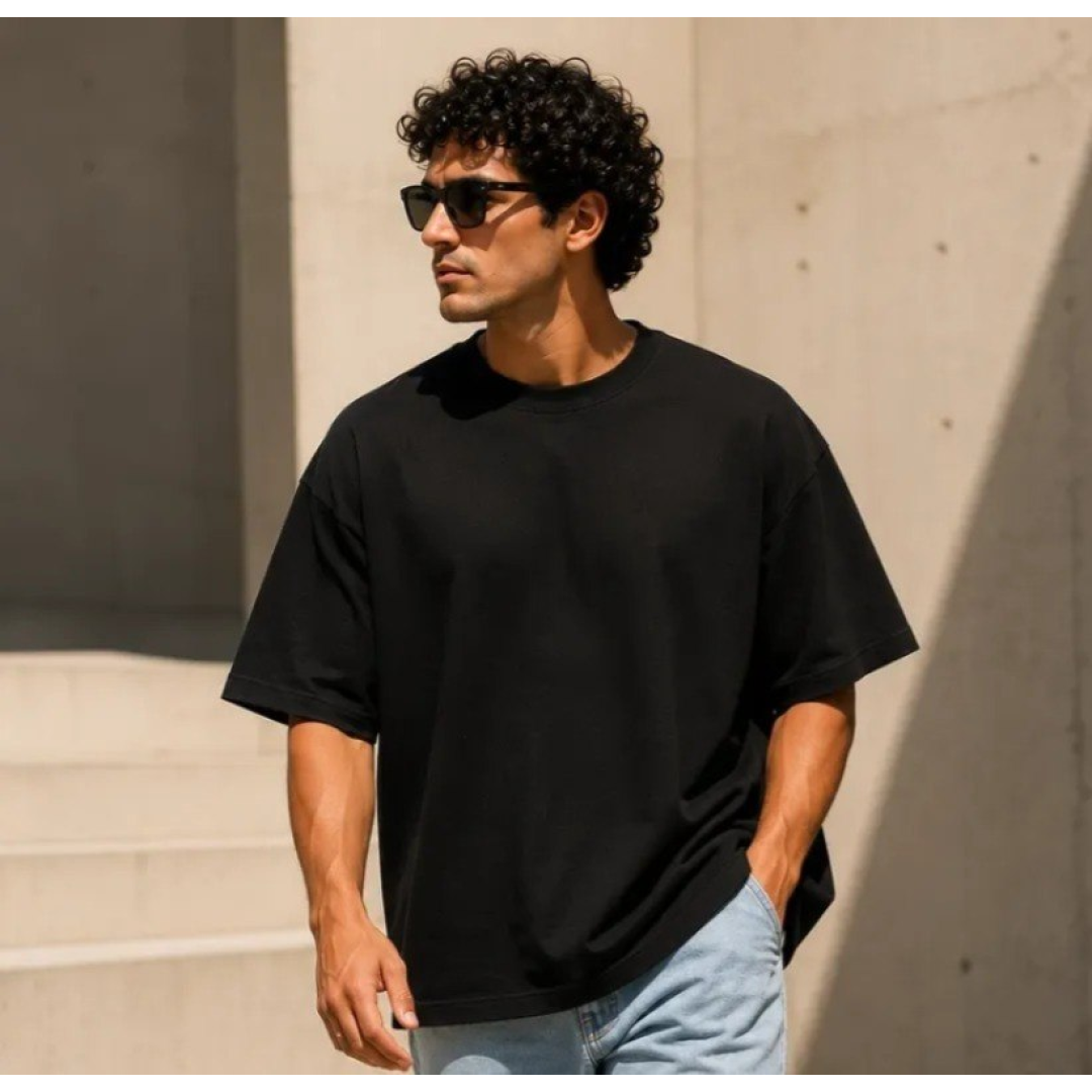 Kit com 2 Camisetas Oversized 100% Algodão