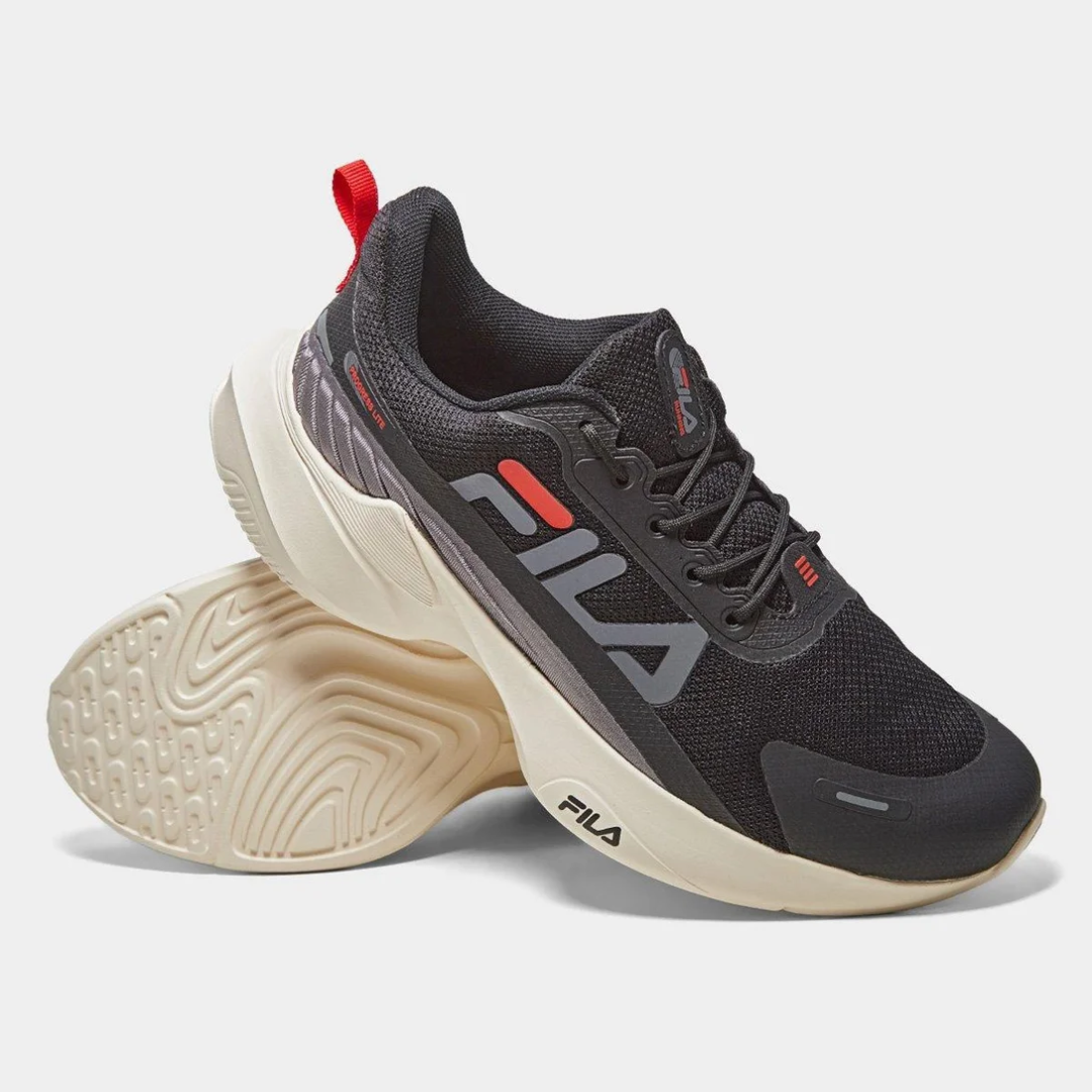 Tênis Fila Progress Lite Masculino - Preto+Vermelho