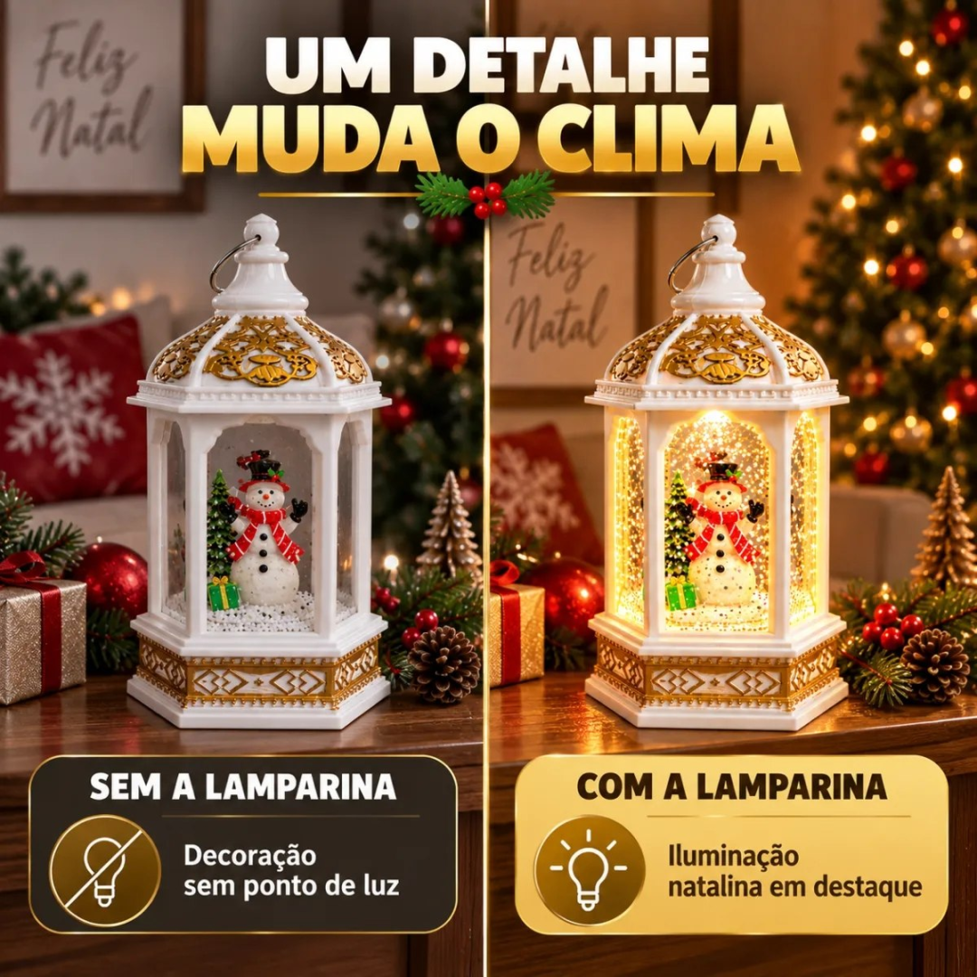 Lamparina Natalina LED Árvore de Natal 15cm