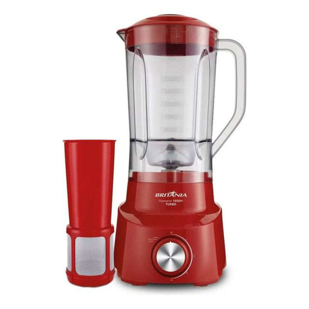 Liquidificador Diamante 800 1050w 2,65 Litros Vermelho Britânia 127v