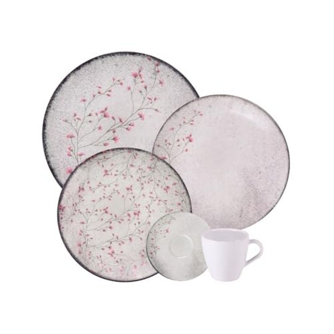 Tramontina Aparelho de Jantar Floralis em Porcelana Decorada 20 Peças
