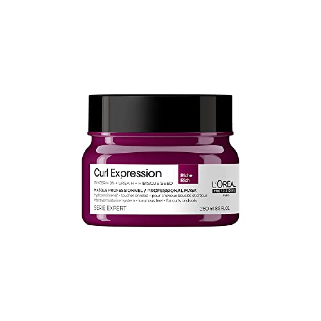 L´Oréal Professionnel Máscara de Tratamento Curl Expression Rich, Para Cabelos Crespos e Cacheados, Hidratação Intensa, Toque Sedosos e Luxuoso, Controle de Frizz, 250ml