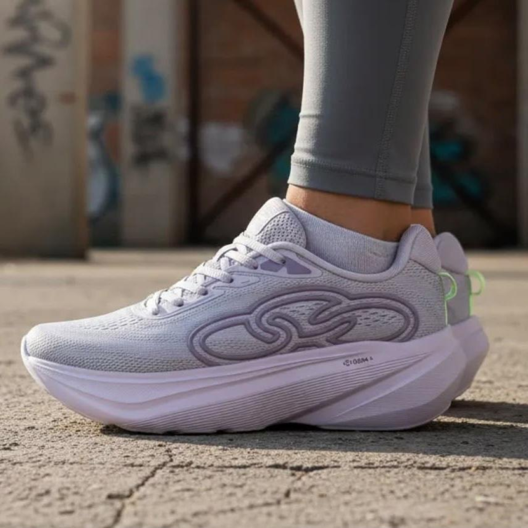 Tênis Feminino Olympikus Grau Leve Confortável Original Lilás Geométrico 37 Br