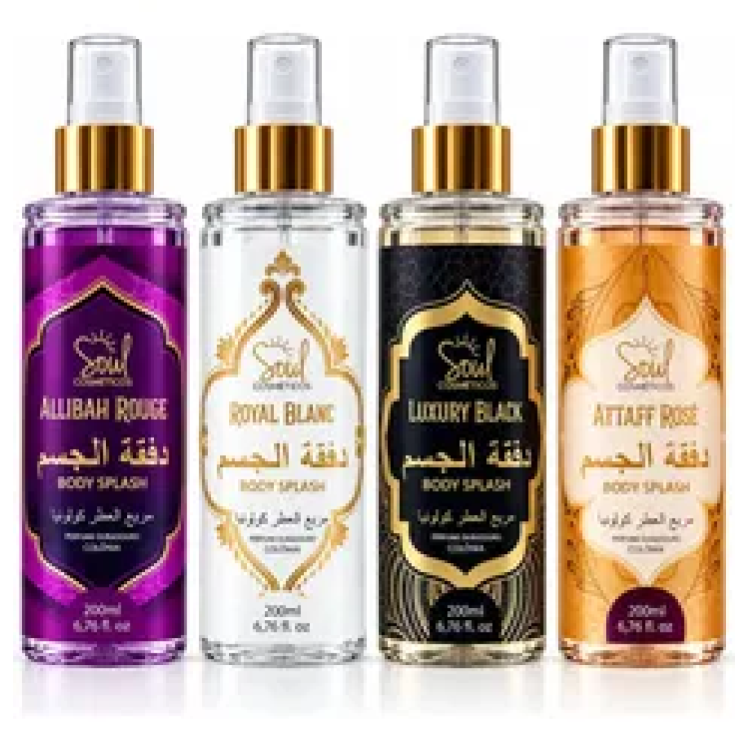 Kit com 4 Body Splash Árabe 200ml Feminino