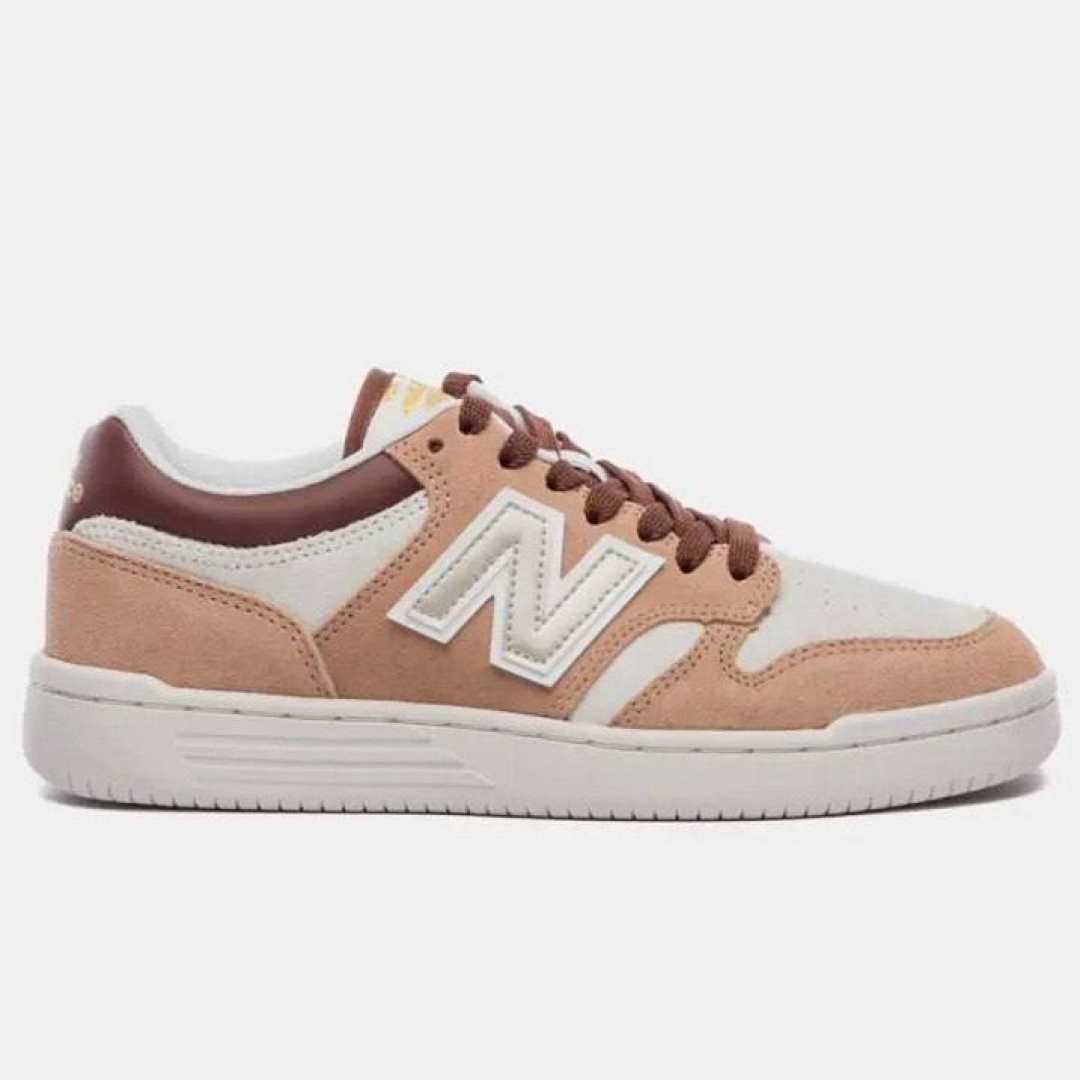 Tênis Casual Masculino E Feminino 480 Low New Balance Bege Liso 39 Br