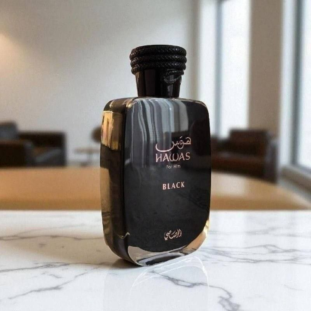 Perfume Árabe Eau De Parfum Rasasi Hawas Black Masculino 100 Ml