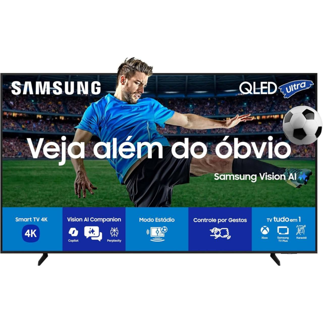 Samsung Vision AI TV 55" QLED Ultra 4K Q7F 2025, Pontos Quânticos, Processador com AI, Art Store, Alexa