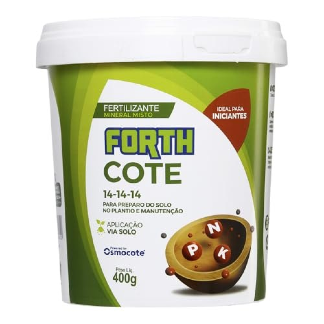Forth Cote NPK Adubo 14-14-14 Fertilizante de Liberação Lenta Balde 400g