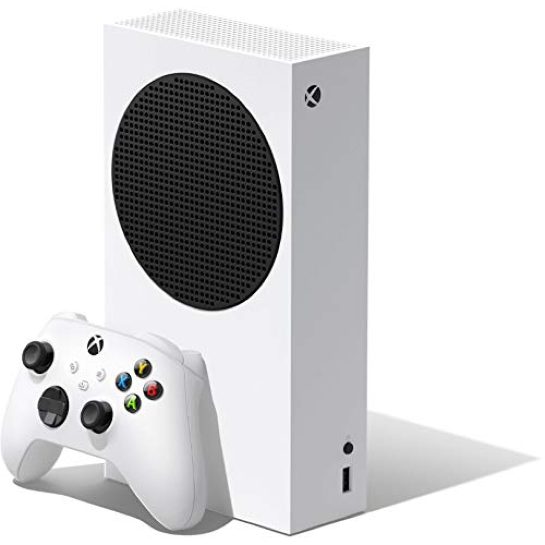 Microsoft Xbox Series S 512 GB All-Digital Console de jogos + 1 controle sem fio Xbox, branco resolução de 1440p, até 120 FPS, 802.11ac 2x2 WiFi WEPGPY HDMI Cabo