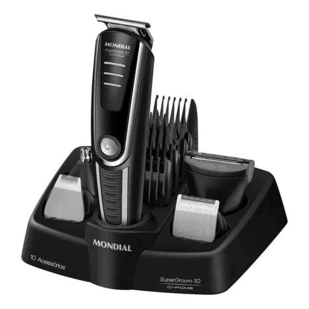 Aparador De Pelos Supergroom-10 Mondial Bivolt Bg-10