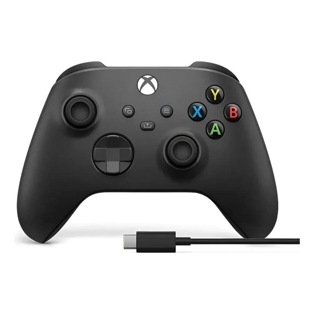 Controle Microsoft Xbox Xbox Series X|s + Cabo Usb-c Preto Carbon Black