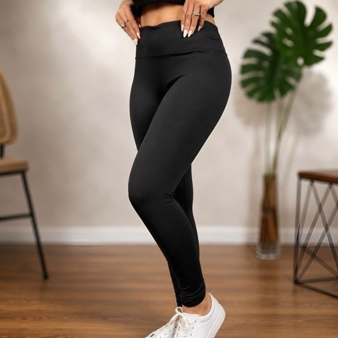 Calça Legging Leg Zero Transparência Cintura Alta Academia