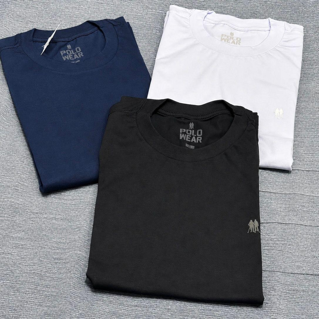 Kit com 3 Camisetas Polo Wear Premium