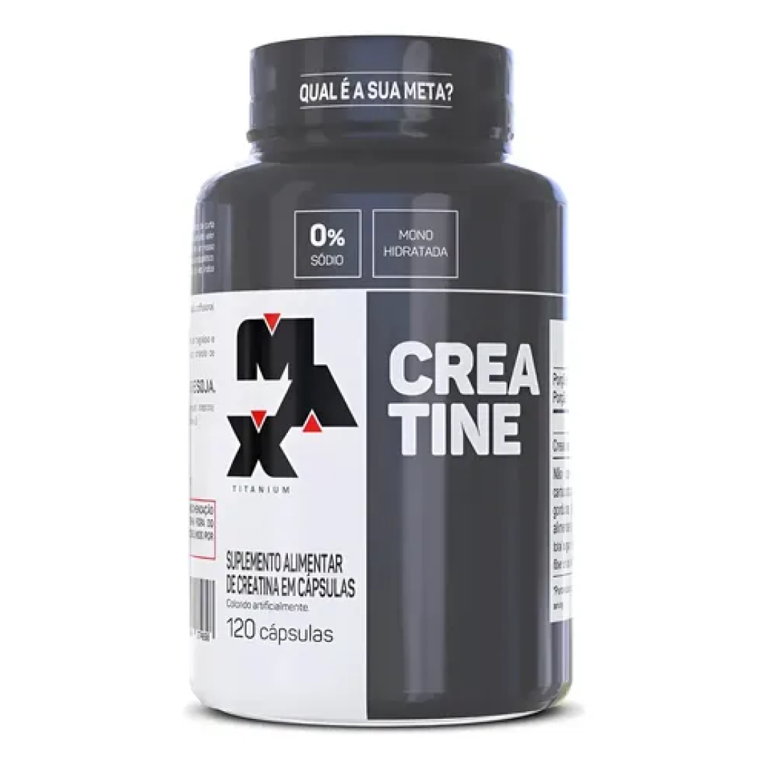 Creatina Em Cápsulas Max Titanium Pote 120 Caps