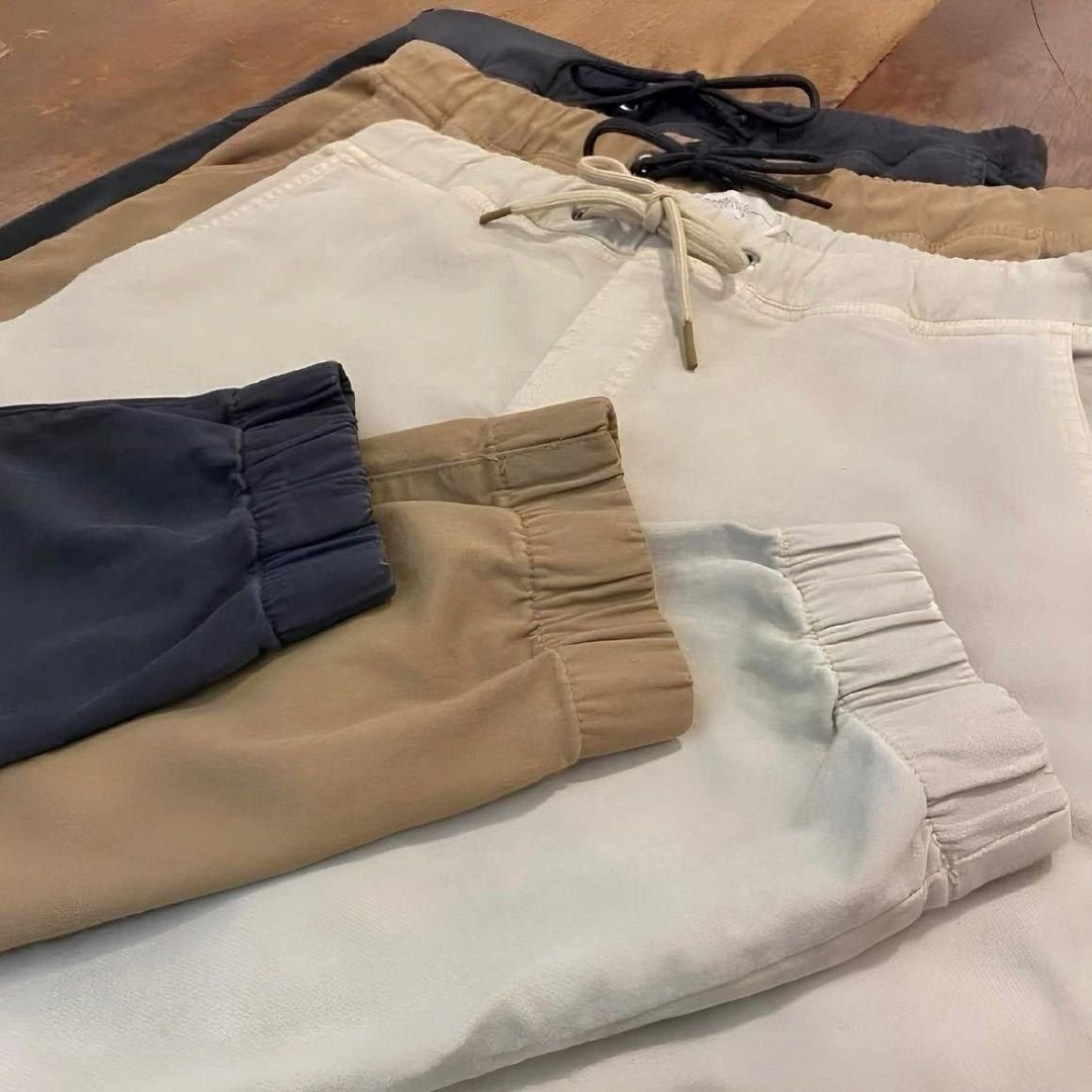 Calças Jeans Jogger Com Punho Elastico
