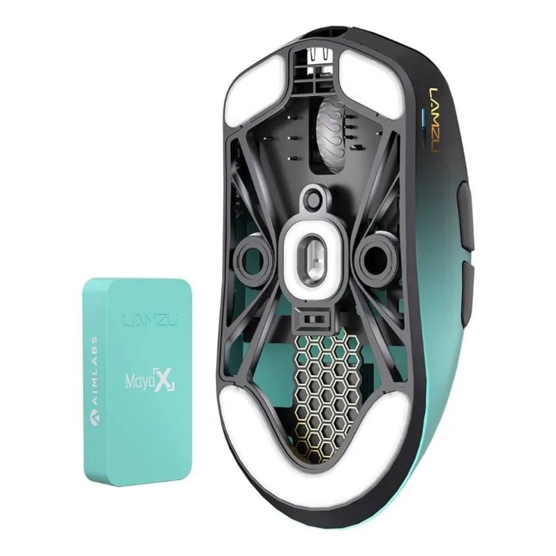 Mouse Gamer Lamzu Maya X Aimlab Edition 8k 30000 Dpi 47g Azul-celeste