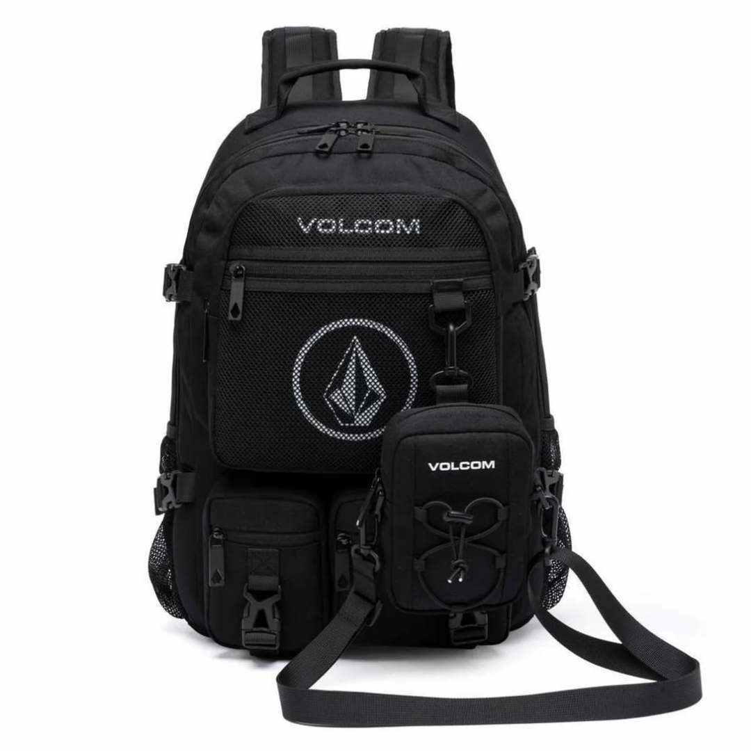 Mochila Masculina Tática Volcom Resistente 22 L Shoulder Bag Porta moeda