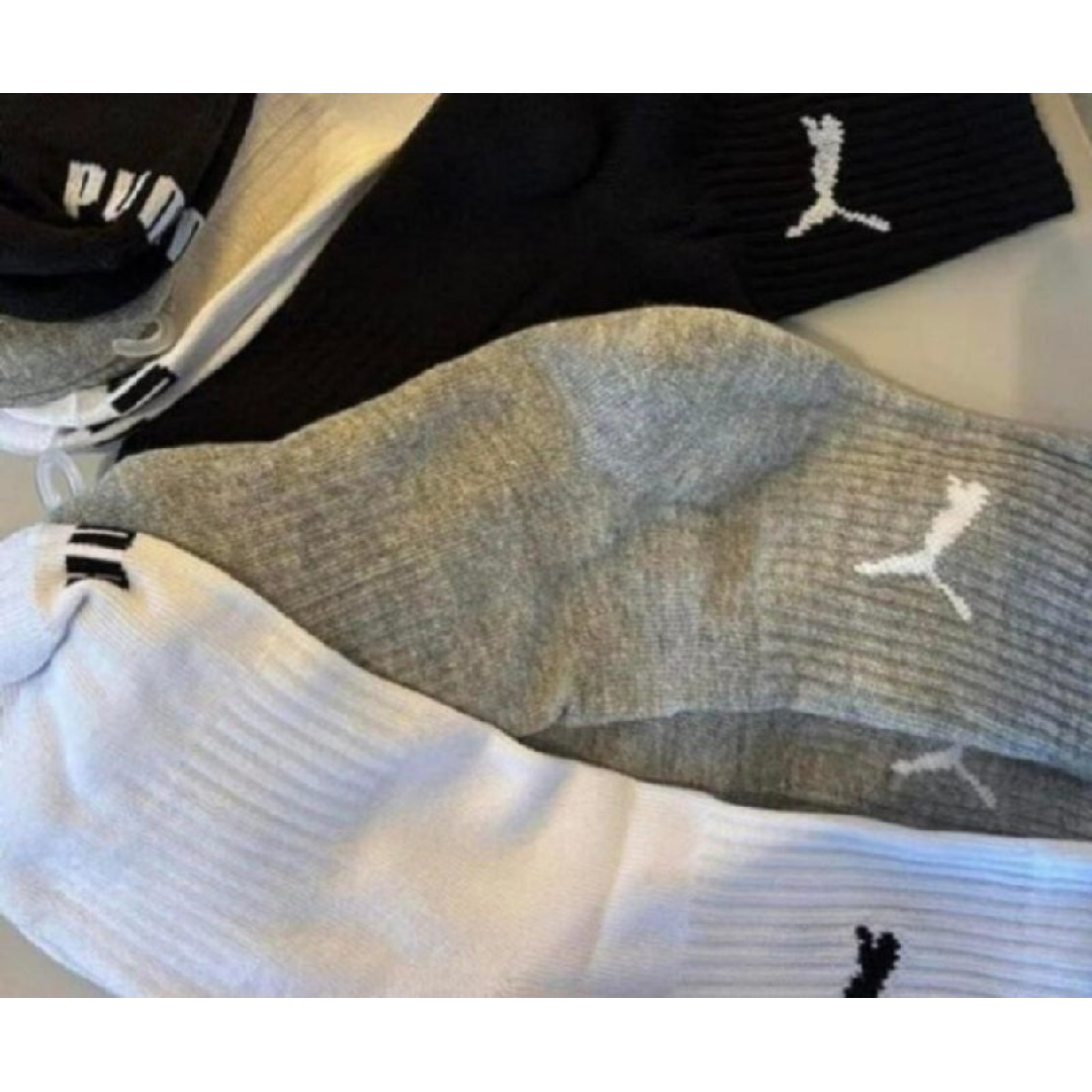 Kit 6 Pares Meias Esportivas Puma Cano Médio Unissex