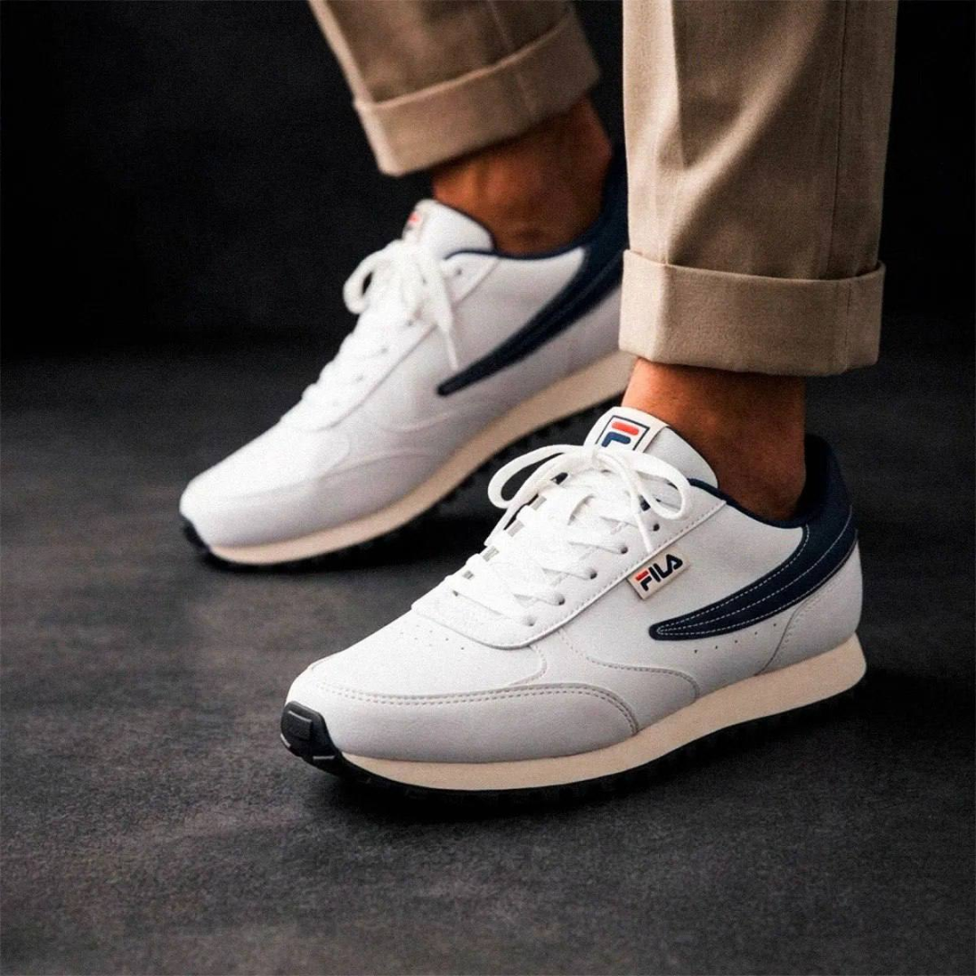 Tênis Fila Renno Classic Sl Masculino Leve Confortável Branco/marinho/vermelho Liso 40 Br