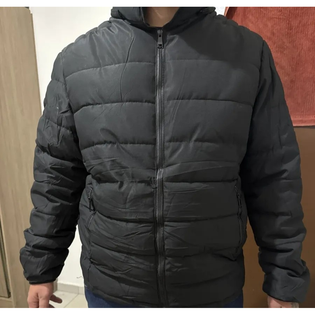 Jaqueta Masculina Nylon Acolchoada Bobojaco Corta Vento Frio