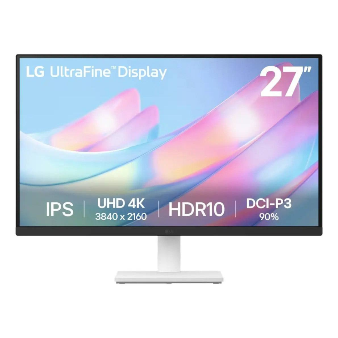Monitor LG UltraFine - Tela IPS UHD 4K 27", HDR10, DCI-P3 90% , Dynamic Action Sync, Branco– 27US500