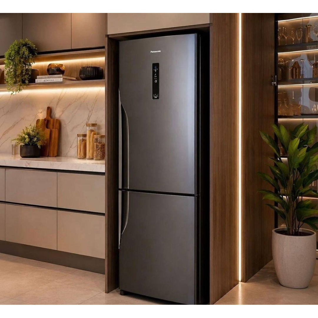 GELADEIRA PANASONIC BB41 TITÂNIO 397L 60CM 220 V
