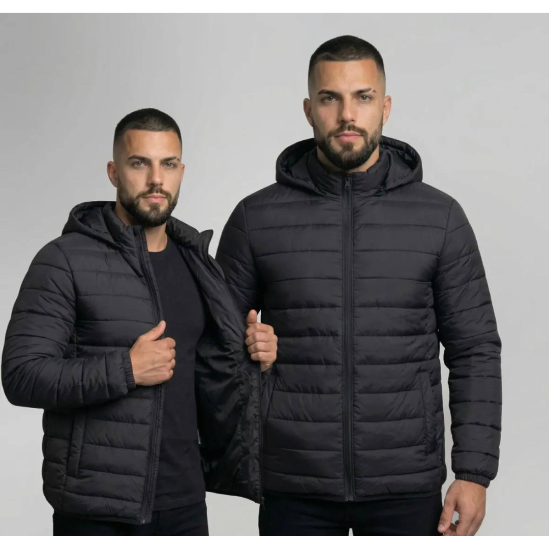 Jaqueta Masculina Puffer Bobojaco Nylon Frio Inverno Luxo