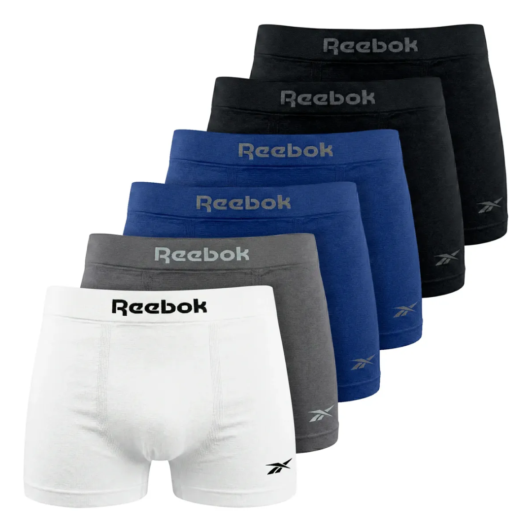 Kit 6 Cuecas Boxer Box Classic Poliamida Original Reebok