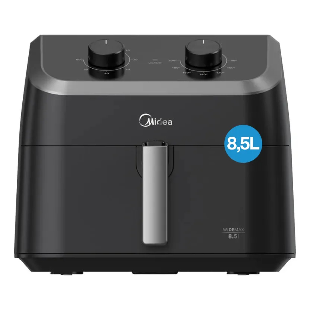 Fritadeira Air Fryer 8,5l Widemax Com Cesto Antiaderente Blackstone, 1900w Midea