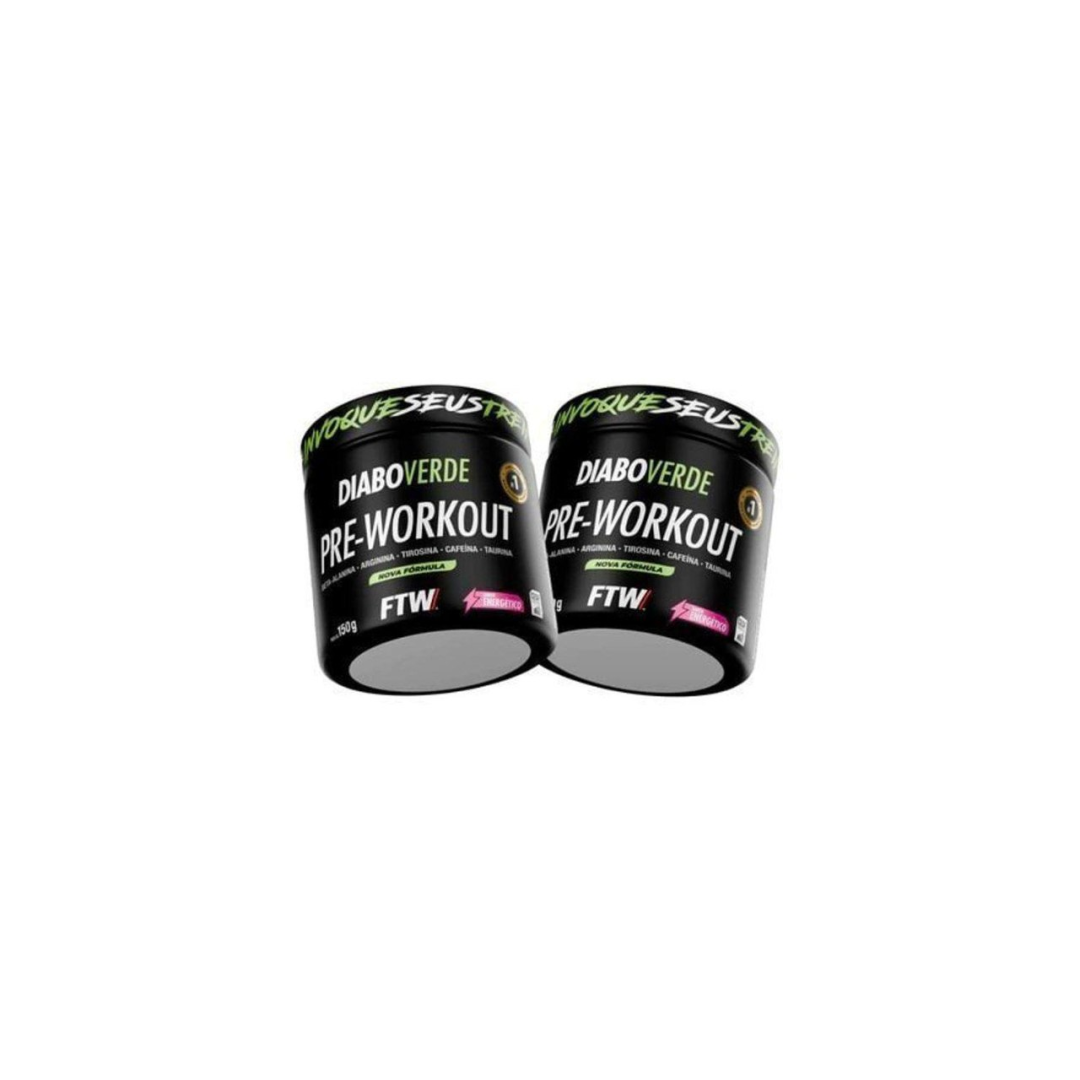Kit 2x Pré Treino Diabo Verde Pre-Workout 150g - FTW