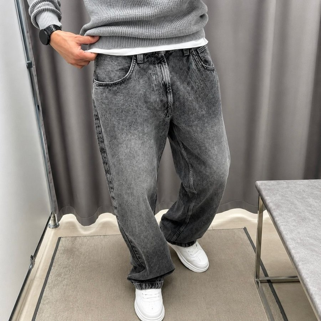 Calça Balão Jeans Streetwear Larga Bag