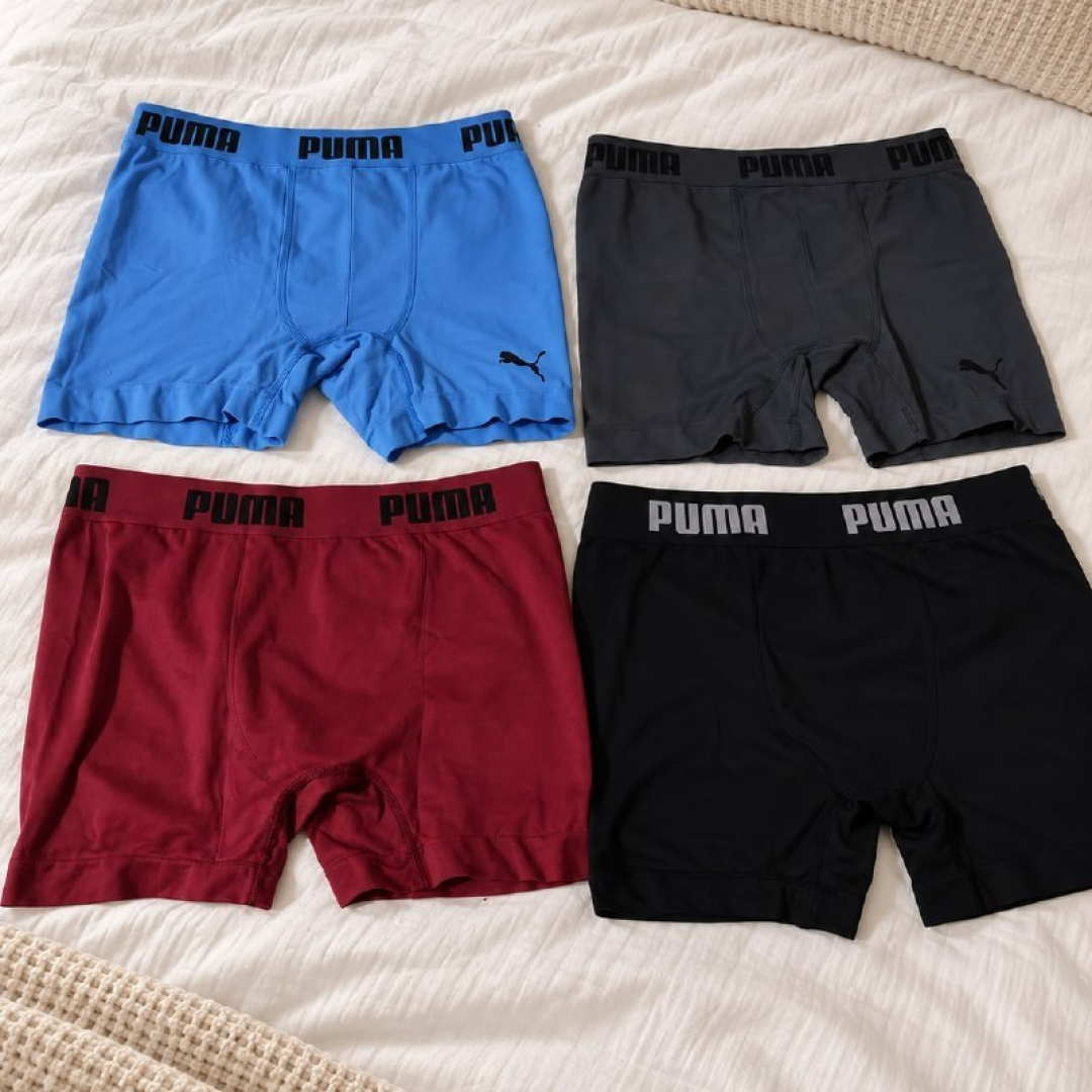 Kit 4 Cuecas Boxer Puma Poliamida Sem Costura