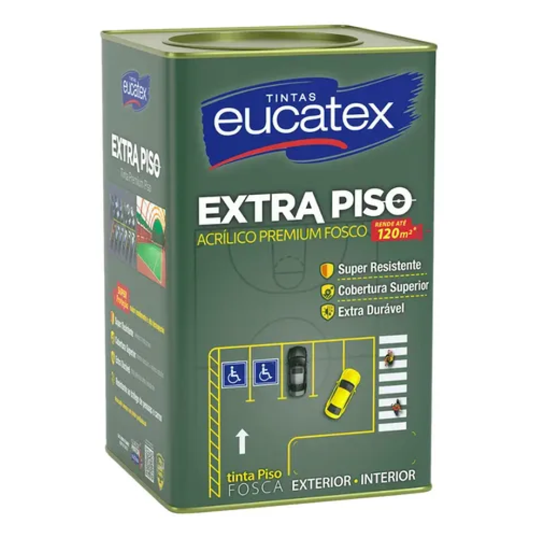 Tinta Acrilica Eucatex Extra Piso Cinza 18L