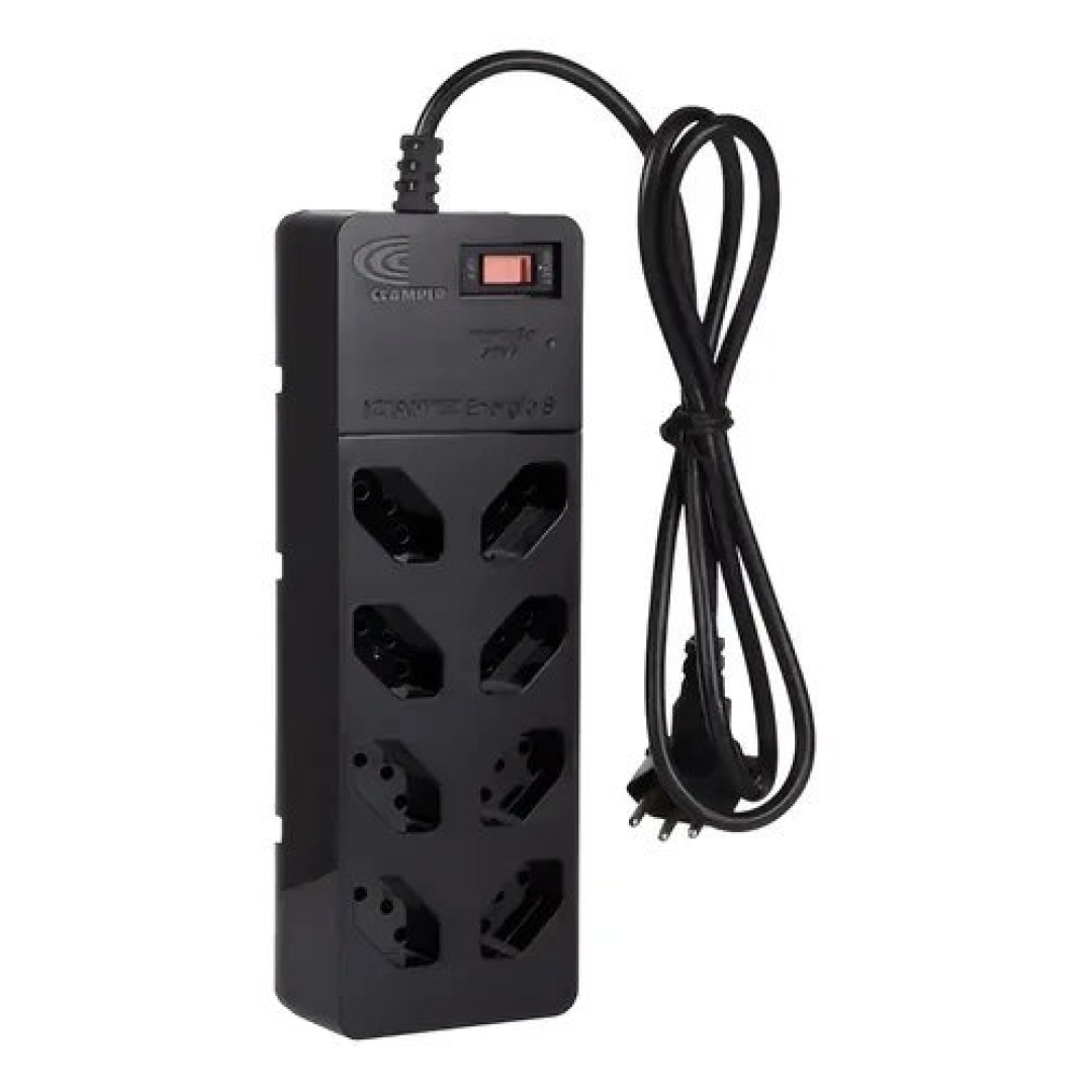 Filtro De Linha com Dps iCLAMPER Energia 8 Tomadas Régua com Tecnologia Lcf