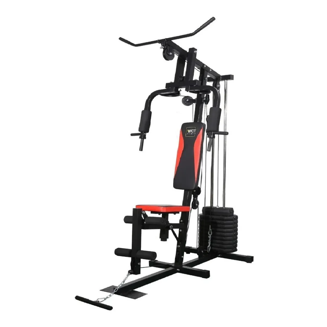 Estação De Musculação De 45kg Wct Fitness Cor da estrutura Preto Cor do estofamento Preto e vermelho