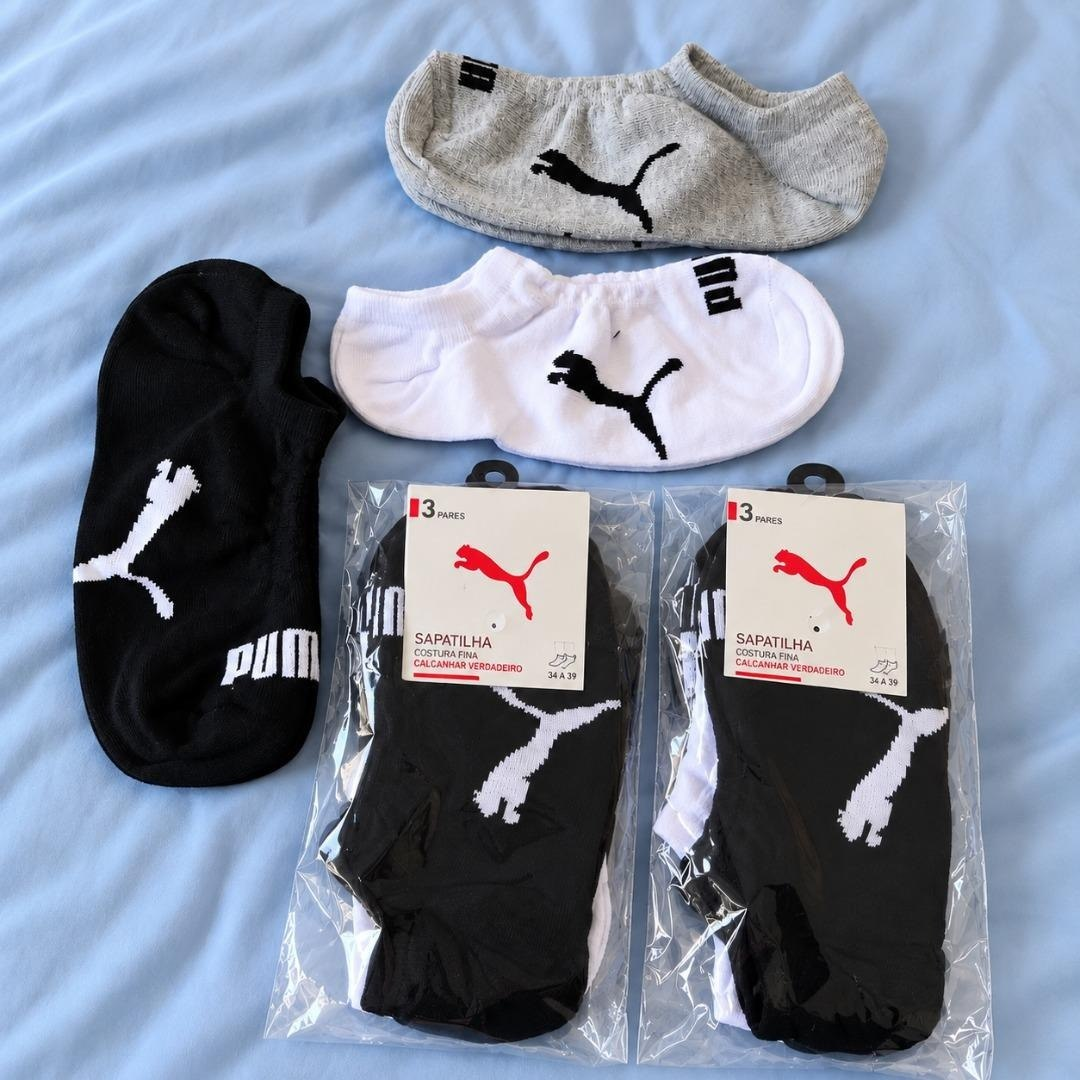 Kit com 9 Pares Meias Puma Sapatilha