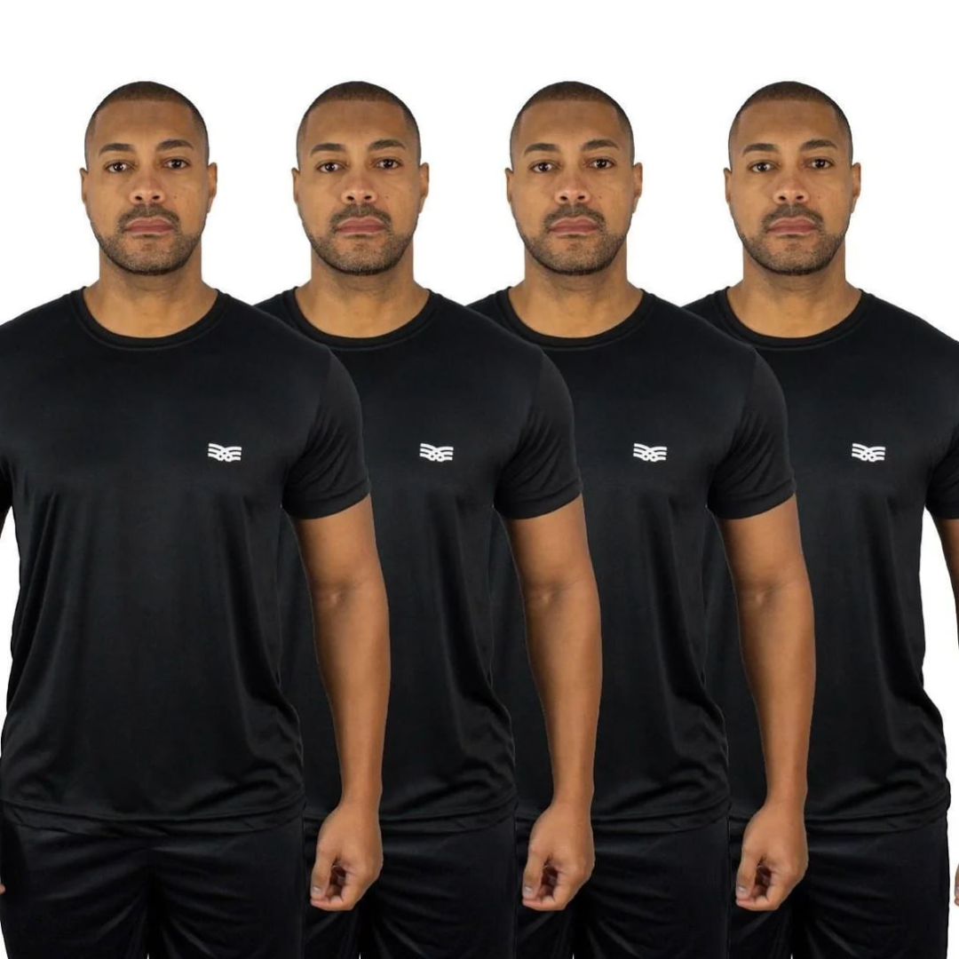 Kit 4 Camisetas Color Sports Masculinas Dry Basic Treino