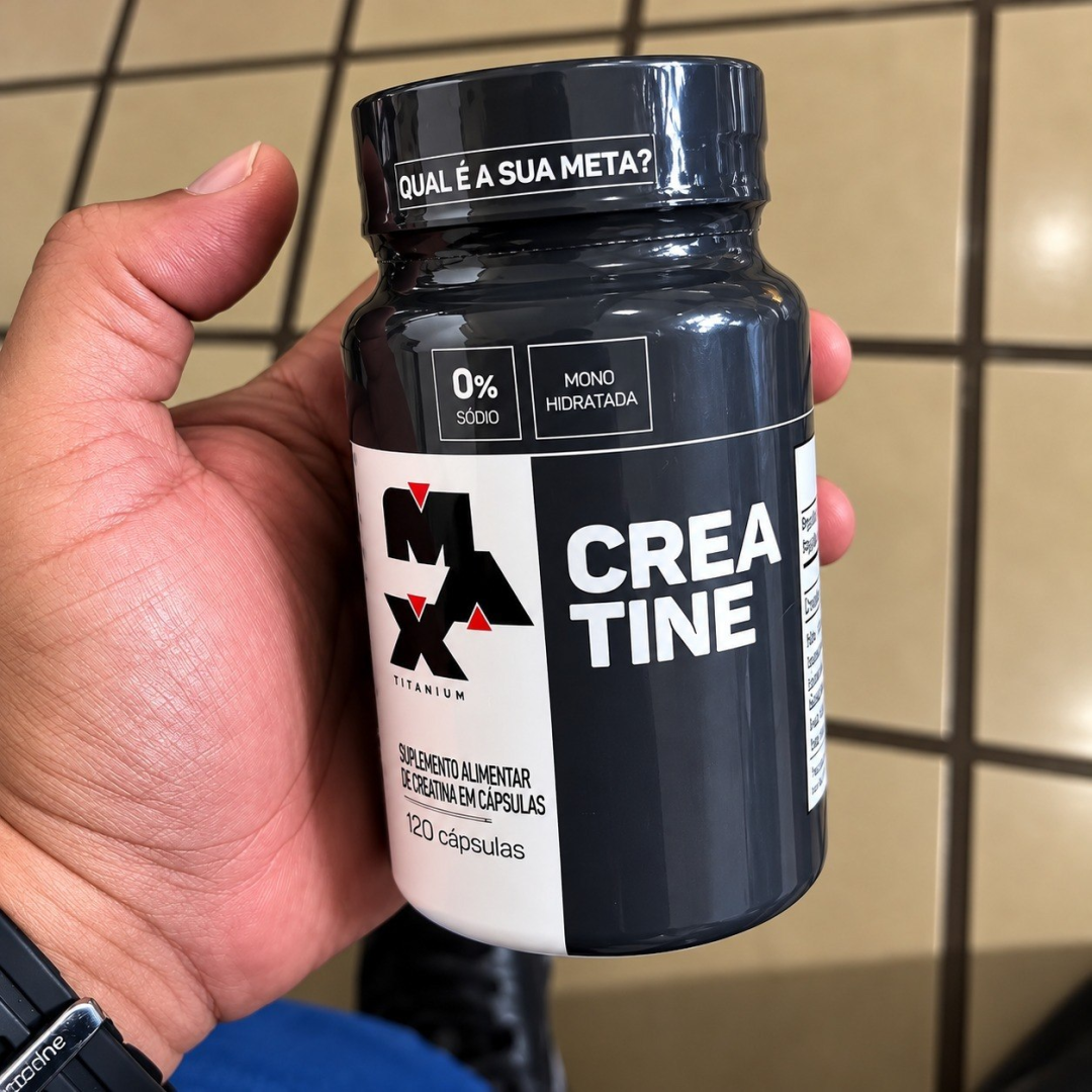 Creatina Em Cápsulas Max Titanium Pote 120 Caps