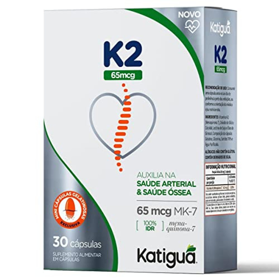 Katiguá, Vitamina K2 65mcg, 30 Cáspulas Softgel 30 doses, Branco