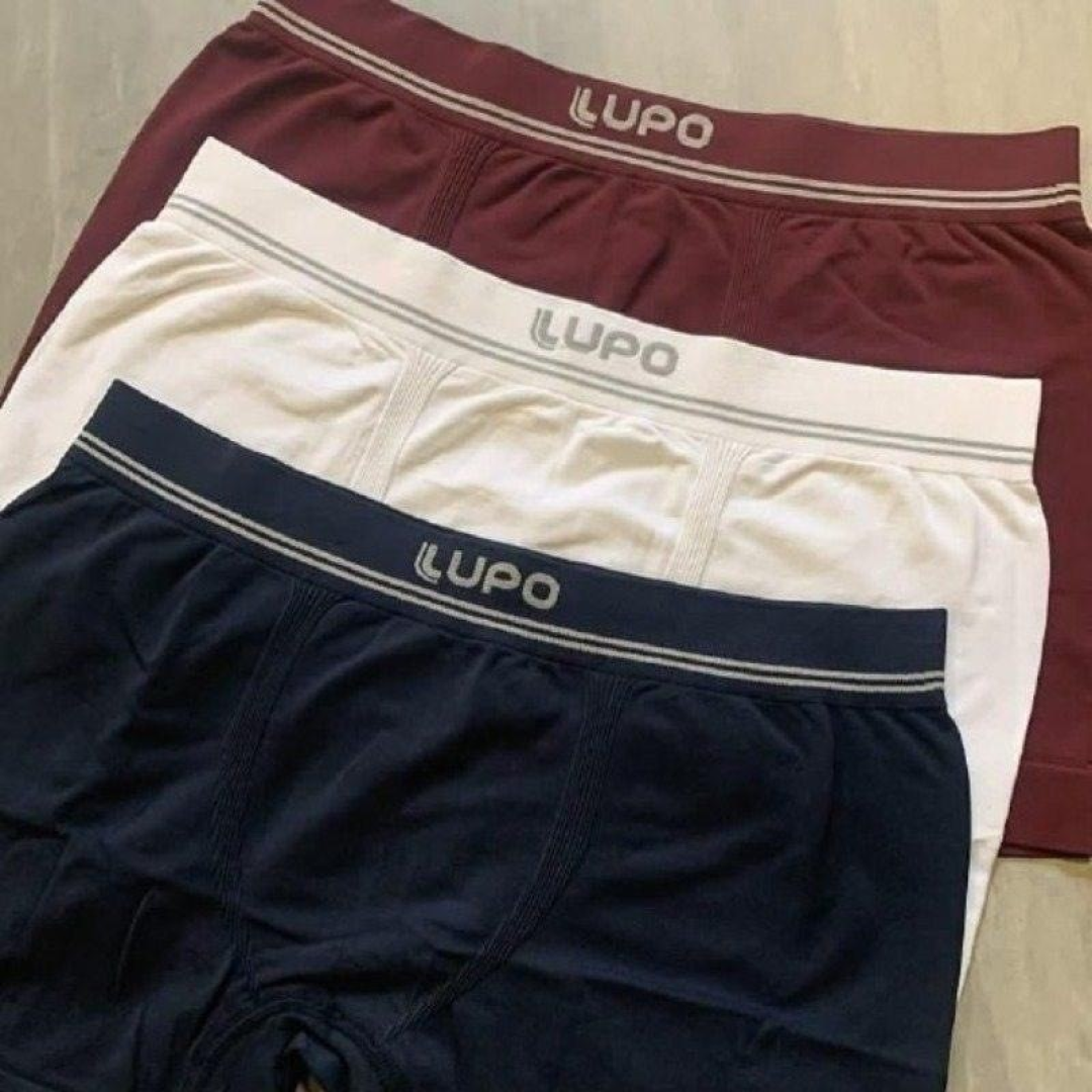 Kit com 6 Cuecas Lupo Boxer Box Sem Costura