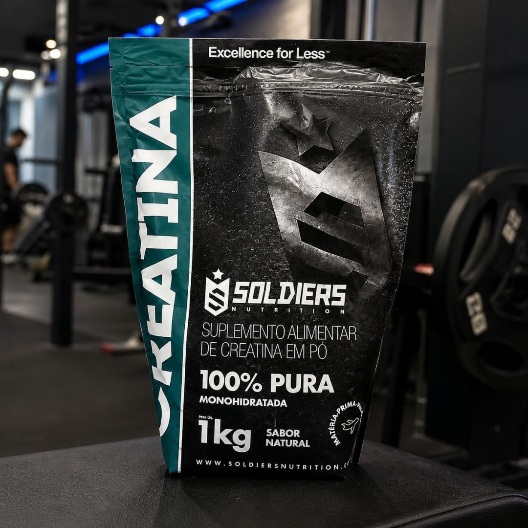 Creatina 1kg Suplemento Monohidratada Em Pó 100% Pura - Soldiers Nutrition Sem Sabor