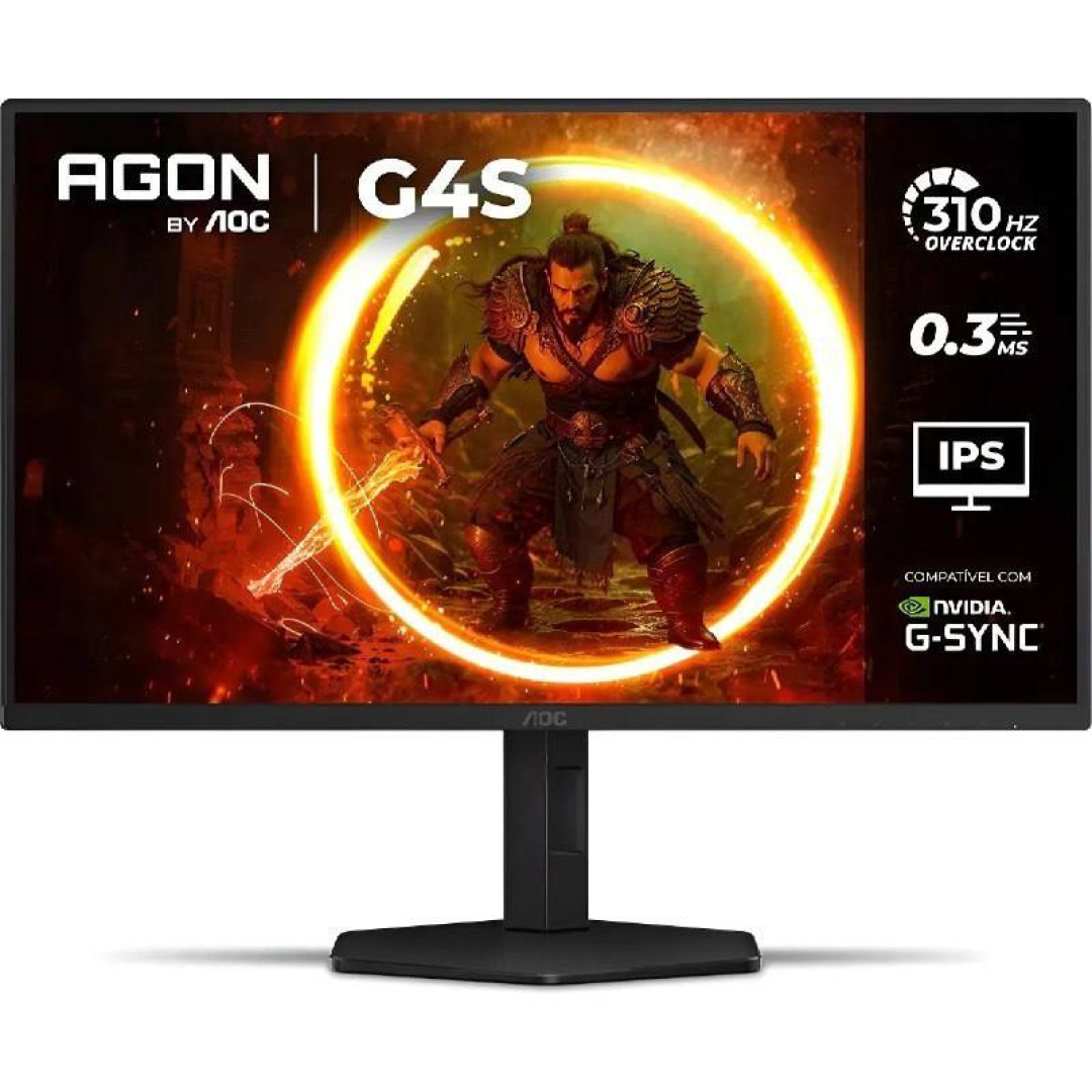 Monitor Gamer AOC AGON G4S 25" 310Hz 0.3ms HDR400 IPS Base Ajustável 25G4S/P Preto