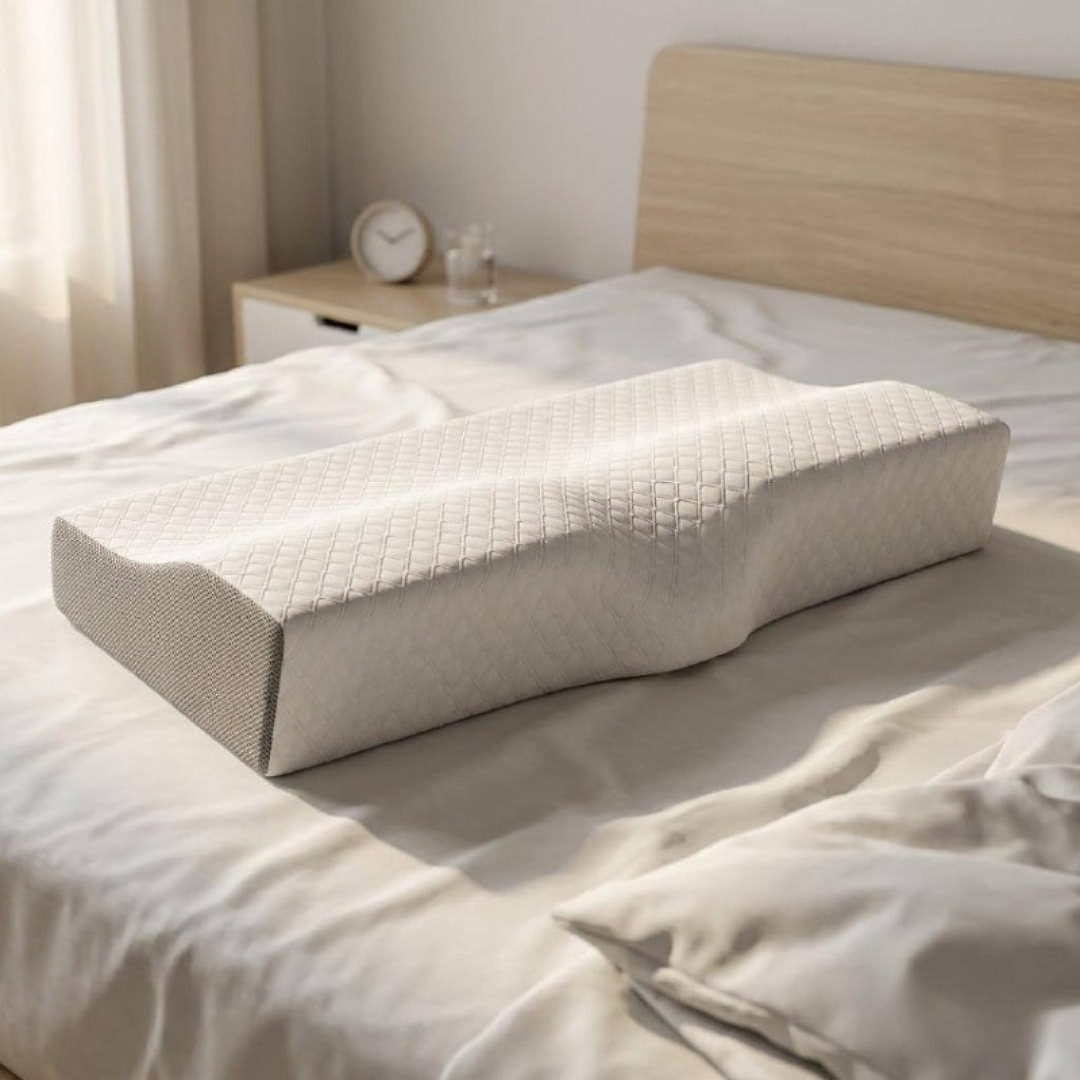 Travesseiro Cervical Nasa - Coluna Relax - Carvão Ativado Cor Branco E Cinza