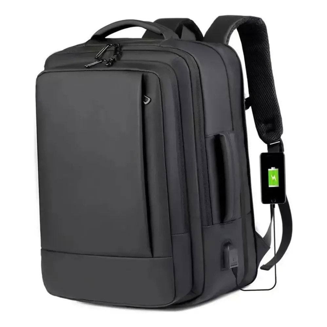 Mochila jiesipote-9242 À Prova D’água Reforçada Expansível Cor Preto